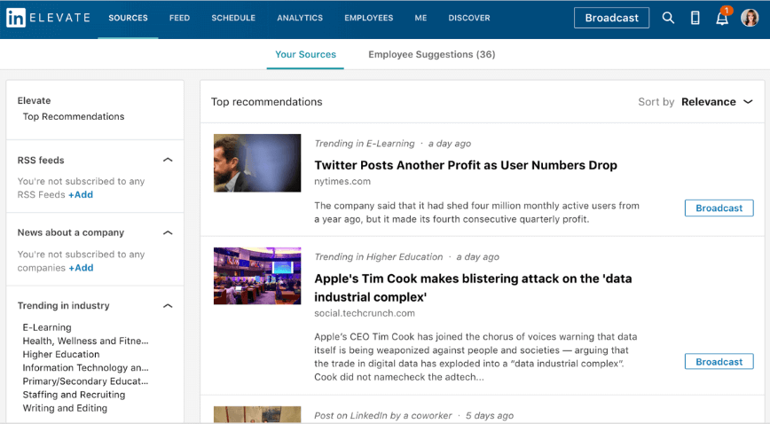 LinkedIn Elevate